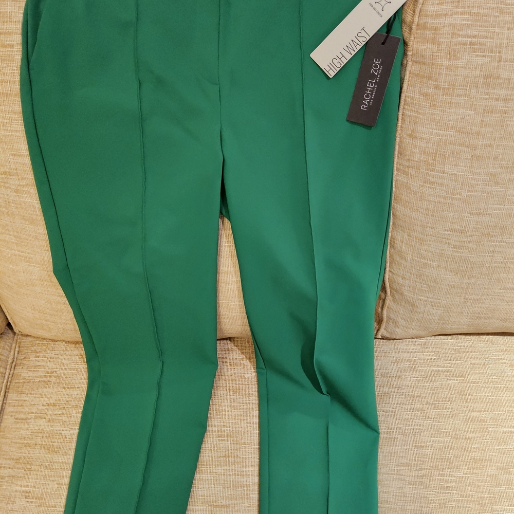 Rachel Zoe Emerald High-Waist Trousers